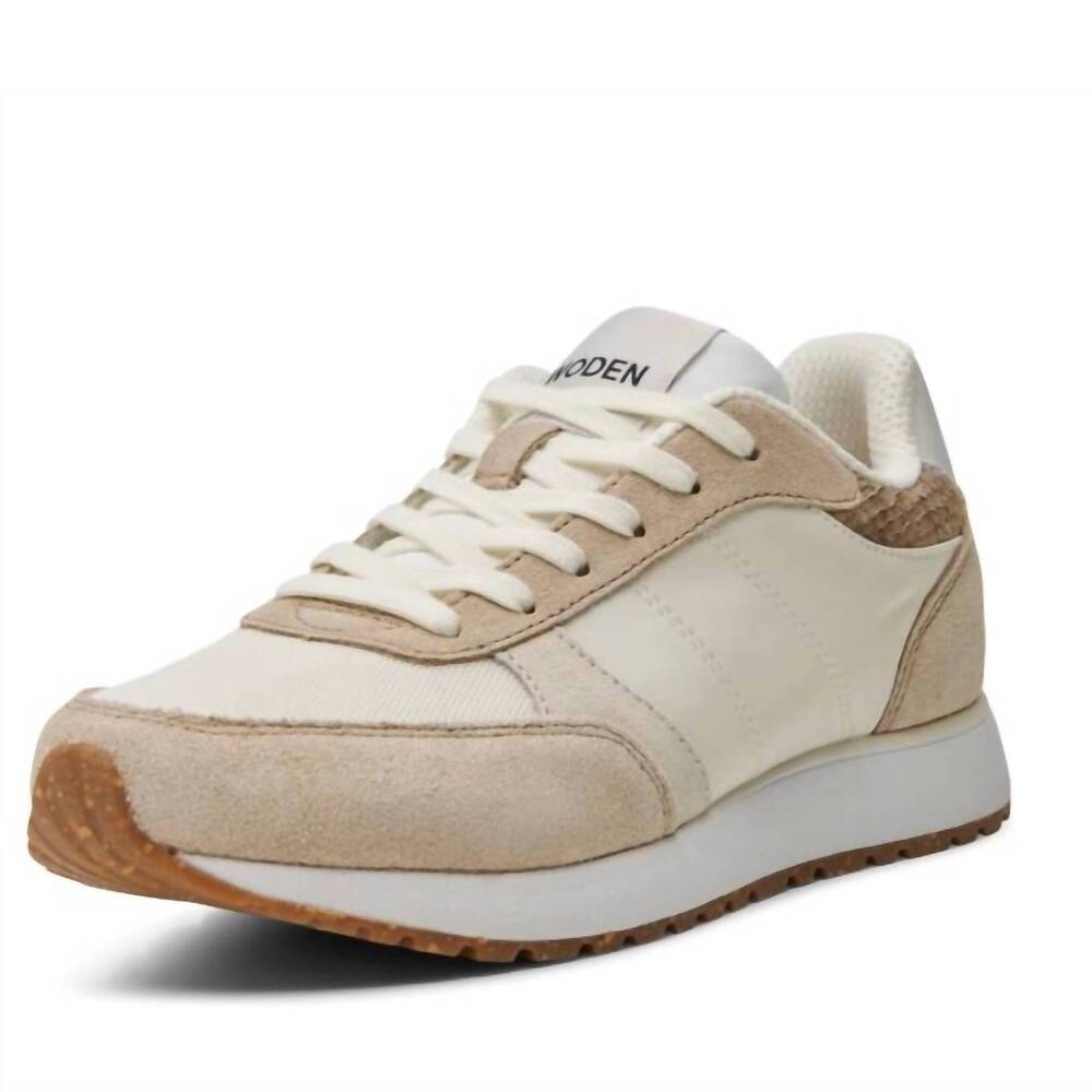 NEW WODEN women's ronja sneaker in white & tan